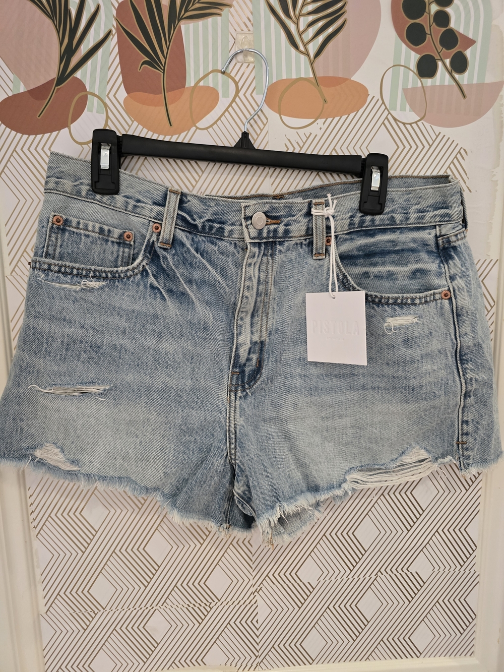 Pistola Nova Relaxed High Rise Cutoff Shorts